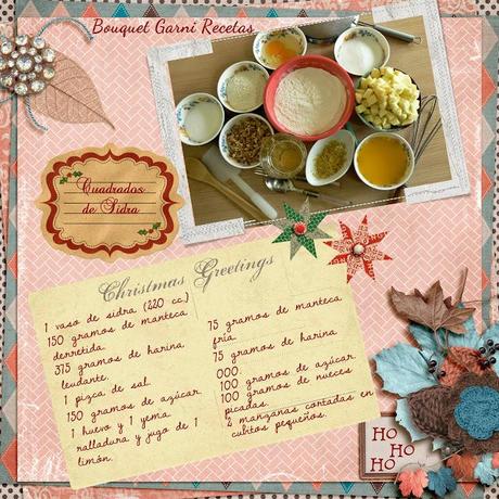 Receta de Navidad. Cuadrados de sidra Receta de Navidad. Cuadrados de sidra