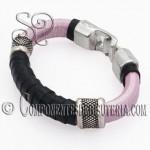 Brazalete de Cuero Regaliz y Zamak