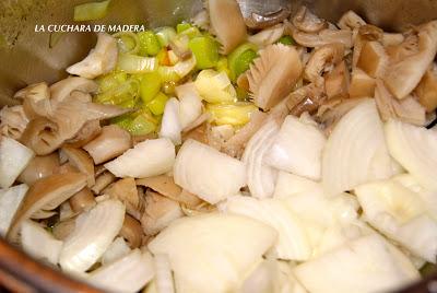 MAGRO CON PUERROS Y SETAS