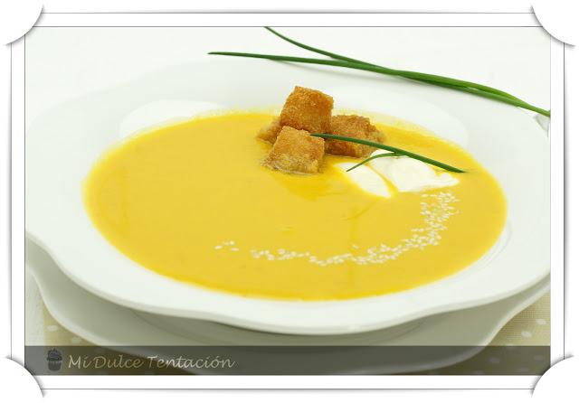 Crema de Calabaza Asada con Quenelles de Queso Cocina President