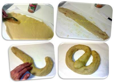 Anguila de mazapán y chocolate