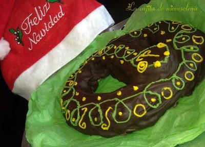 Anguila de mazapán y chocolate