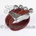 Anillo de Zamak y Cuero con Terminales