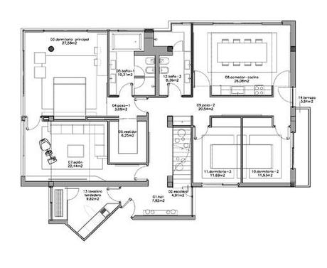 A-cero Projecta A-cero presenta una nueva propuesta de interiorismo para un dúplex en el norte de España