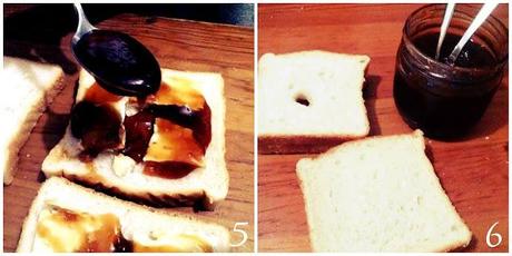 Triángulos de camembert con confitura de ciruela