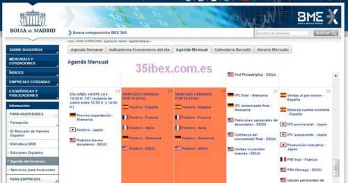 calendario-mensual-bolsa-madrid-datos-económicos