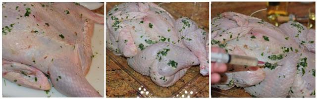 Pavo deshuesado relleno