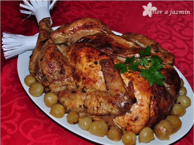 Pavo deshuesado relleno