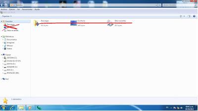 Restaurar vinculos de favoritos en el explorador de windows 7.