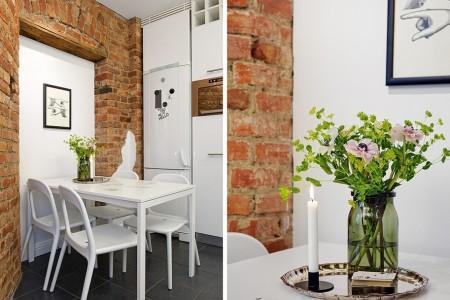 texturas en decoración suelo madera pintada blanco sofá ikea gris sillas ikea papel de pared arboles manta crochet negra blanca gris ladrillo visto cocina estilo nórdico escandinavo estilo nórdico estilo escandinavo dormitorio en blanco negro gris diseño de interiores diseño cocinas modernas blancas decoración pisos pequeños decoración nórdica decoración espacios pequeños decoración de pisos pequeños decoracion de interires decoración de cocinas modernas blancas decoración blanco negro gris cocinas negras 