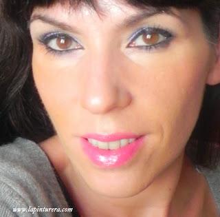 Look paso a paso con pigmentos y glitters.