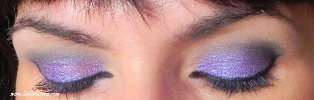 Look paso a paso con pigmentos y glitters.