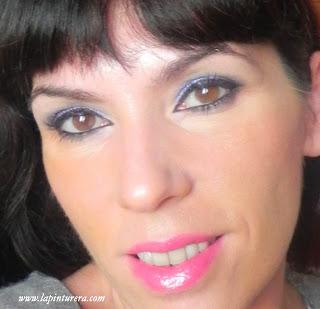 Look paso a paso con pigmentos y glitters.