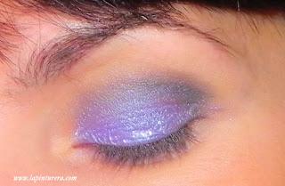 Look paso a paso con pigmentos y glitters.