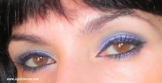 Look paso a paso con pigmentos y glitters.