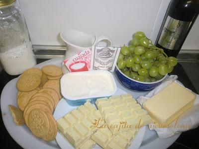 Tarta de uvas y queso