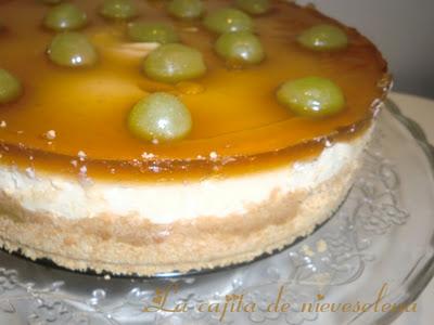 Tarta de uvas y queso