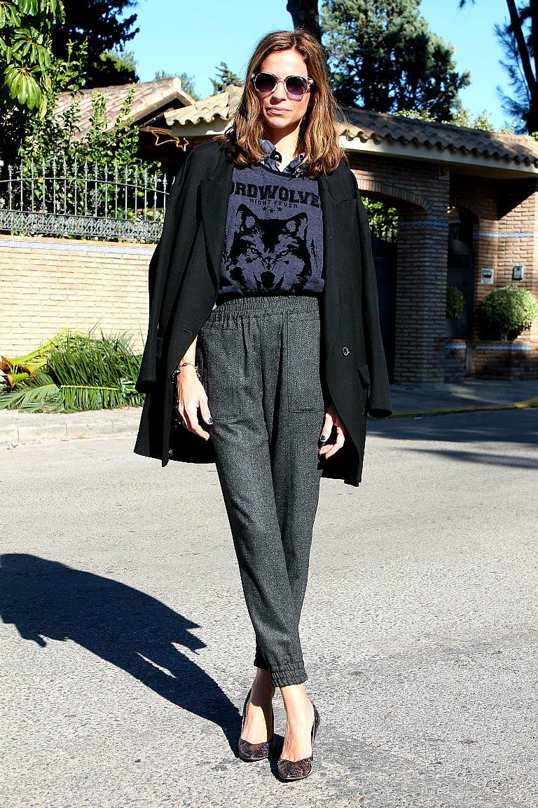 pantalon de espiga y sudadera