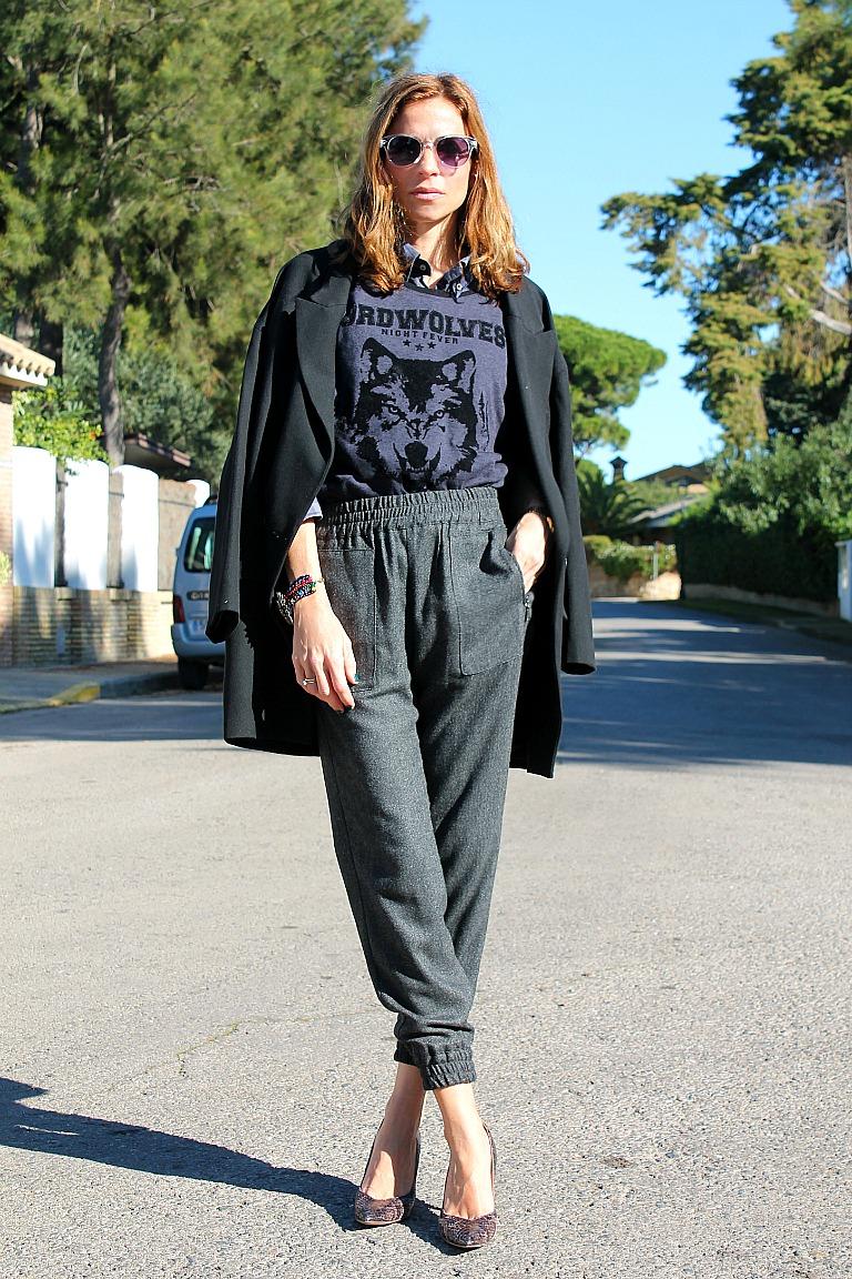 pantalon de espiga y sudadera