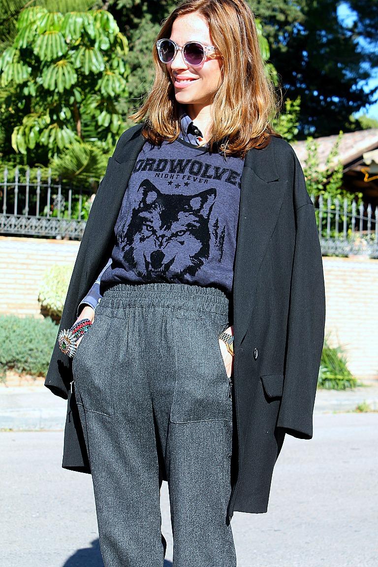 pantalon de espiga y sudadera