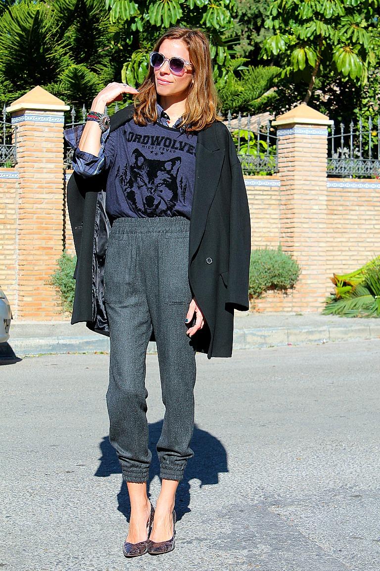 pantalon de espiga y sudadera