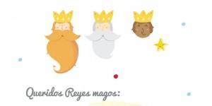 carta para los reyes magos con imagenes de los 3 reyes