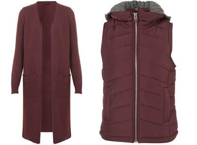 aw12 abrigo burgundy topshop Prendas de la temporada: abrigo burdeos