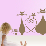 Vinilos decorativos de gatitos
