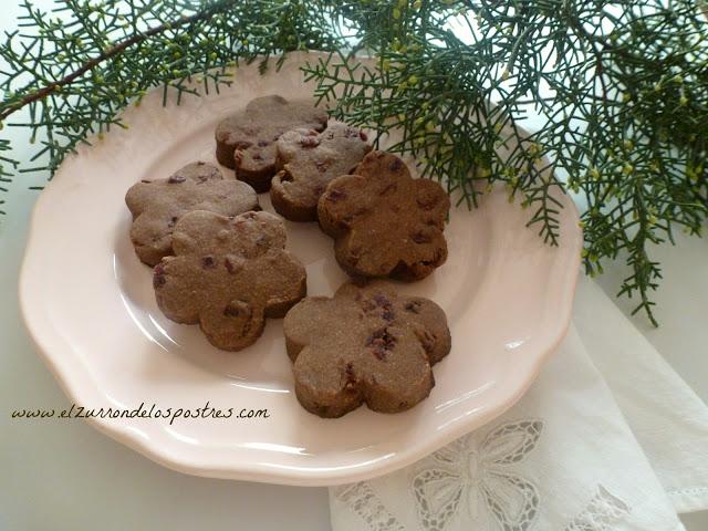 Polvorón de Cacao y Arándanos
