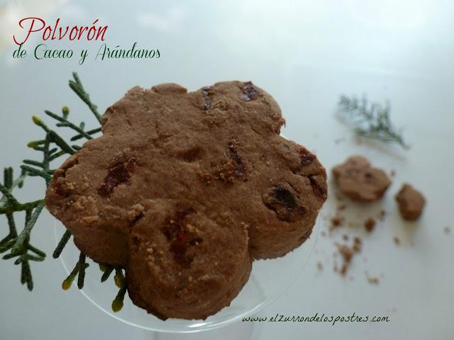 Polvorón de Cacao y Arándanos