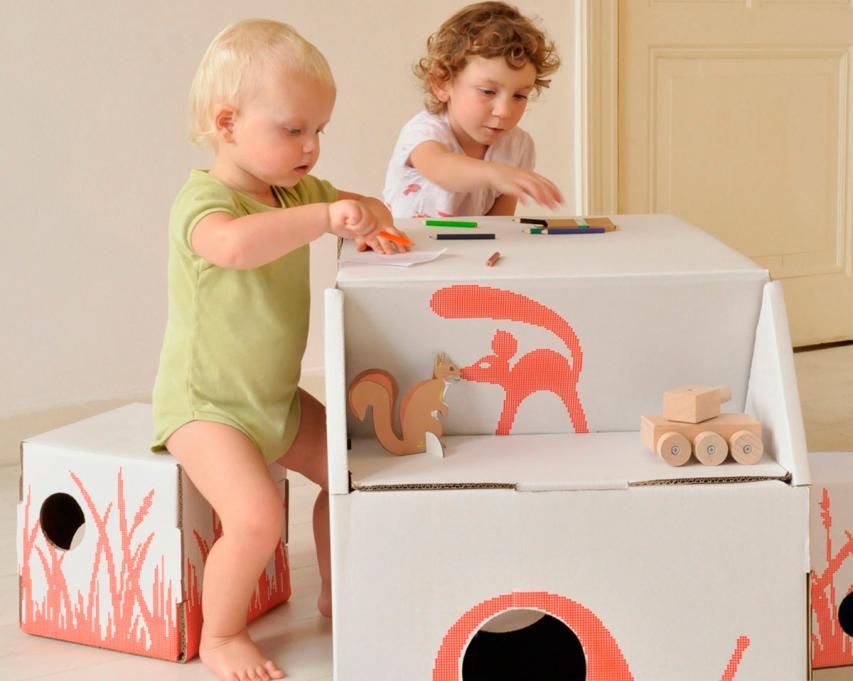 Dcarton - muebles juguetes carton reciclaje ecologico - mueble juvenil - 2