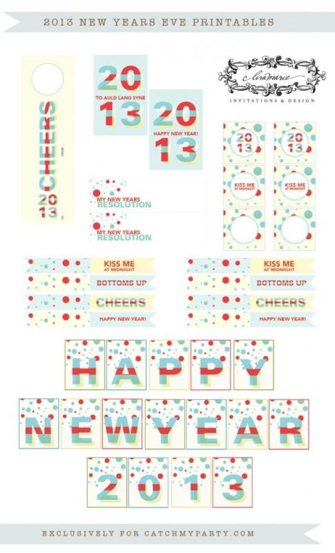 Tarjetas para fiestas New Year 2013