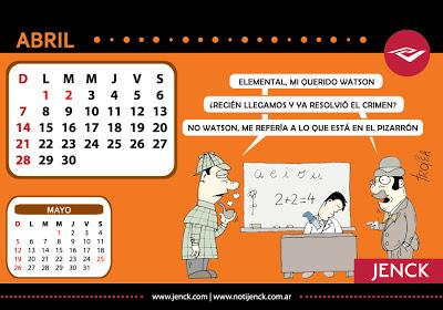 Las viñetas de este blog ilustran el calendario 2013 de la empresa Jenck S.A.