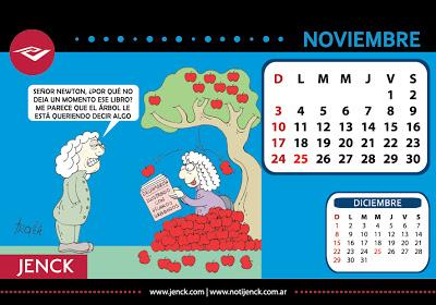 Las viñetas de este blog ilustran el calendario 2013 de la empresa Jenck S.A.