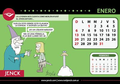 Las viñetas de este blog ilustran el calendario 2013 de la empresa Jenck S.A.