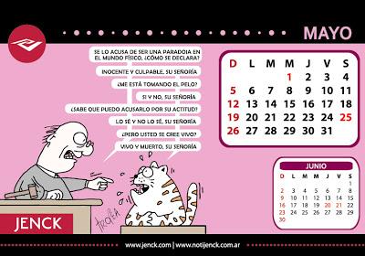 Las viñetas de este blog ilustran el calendario 2013 de la empresa Jenck S.A.