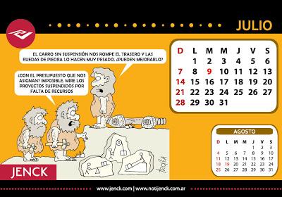 Las viñetas de este blog ilustran el calendario 2013 de la empresa Jenck S.A.