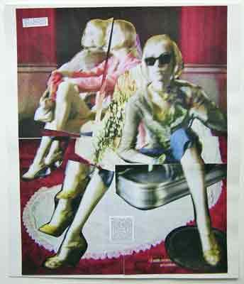 Salvador Díaz 'Maniquíes', 2012. Óleo sobre papel de periódico.