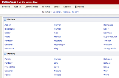 Fictionpress, otra forma de publicar