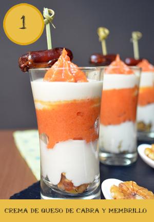 Trifle de crema de queso y membrillo