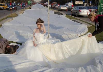 El vestido de novia más largo del mundo