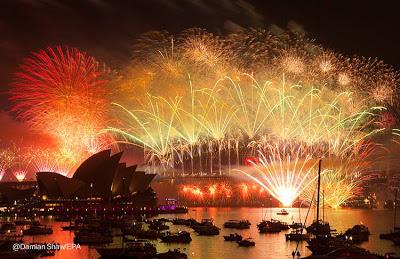 Fuegos de artificio en Australia