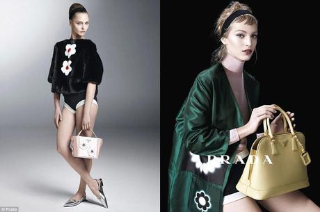 Emerald hues: Pantone revealed emerald green as their colour of 2013, and Prada is leading by example with their new womenswear line