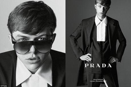You talking to me? Dane DeHaan in Prada's simple, elegant, clean-cut spring/summer 2013 line