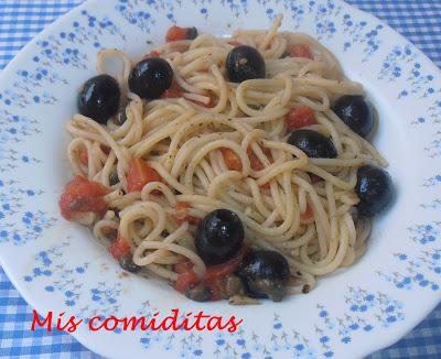 SPAGHETTIS PICANTES A LA SICILIANA