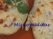 Patatas rellenas salsa brava