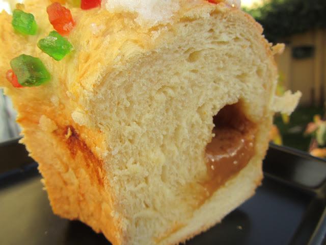 Roscón de Reyes de pan de leche relleno