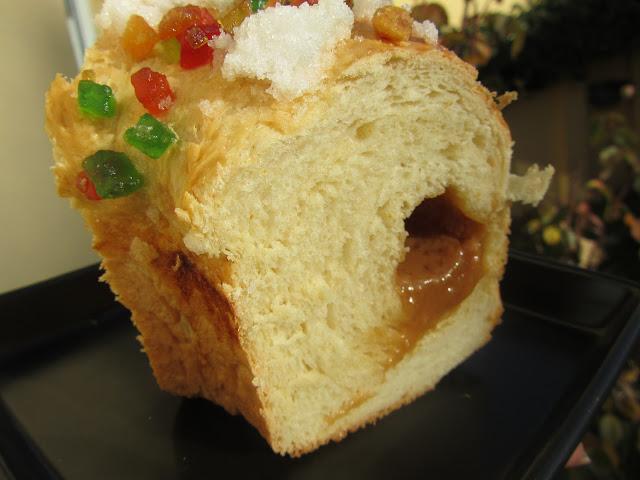 Roscón de Reyes de pan de leche relleno