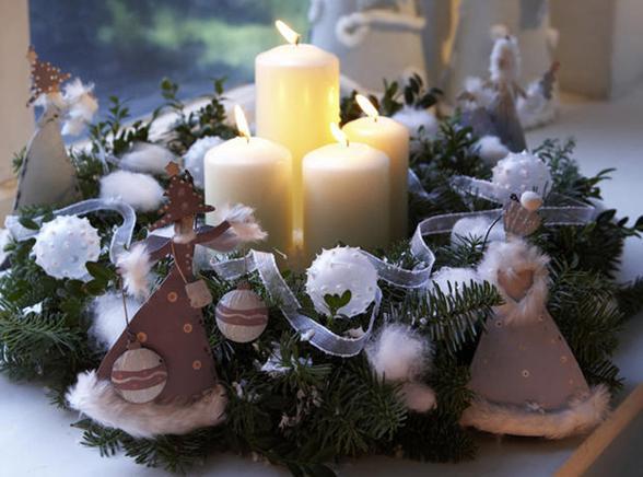 Velas que decoran la Navidad