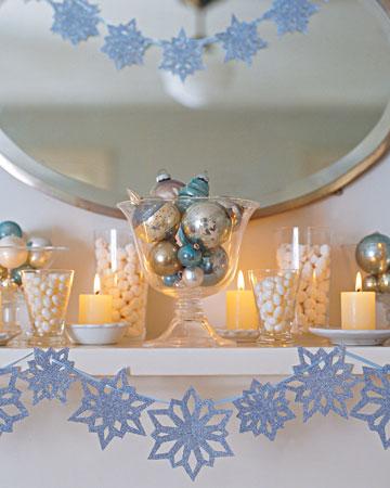 Decorar con copos de nieve